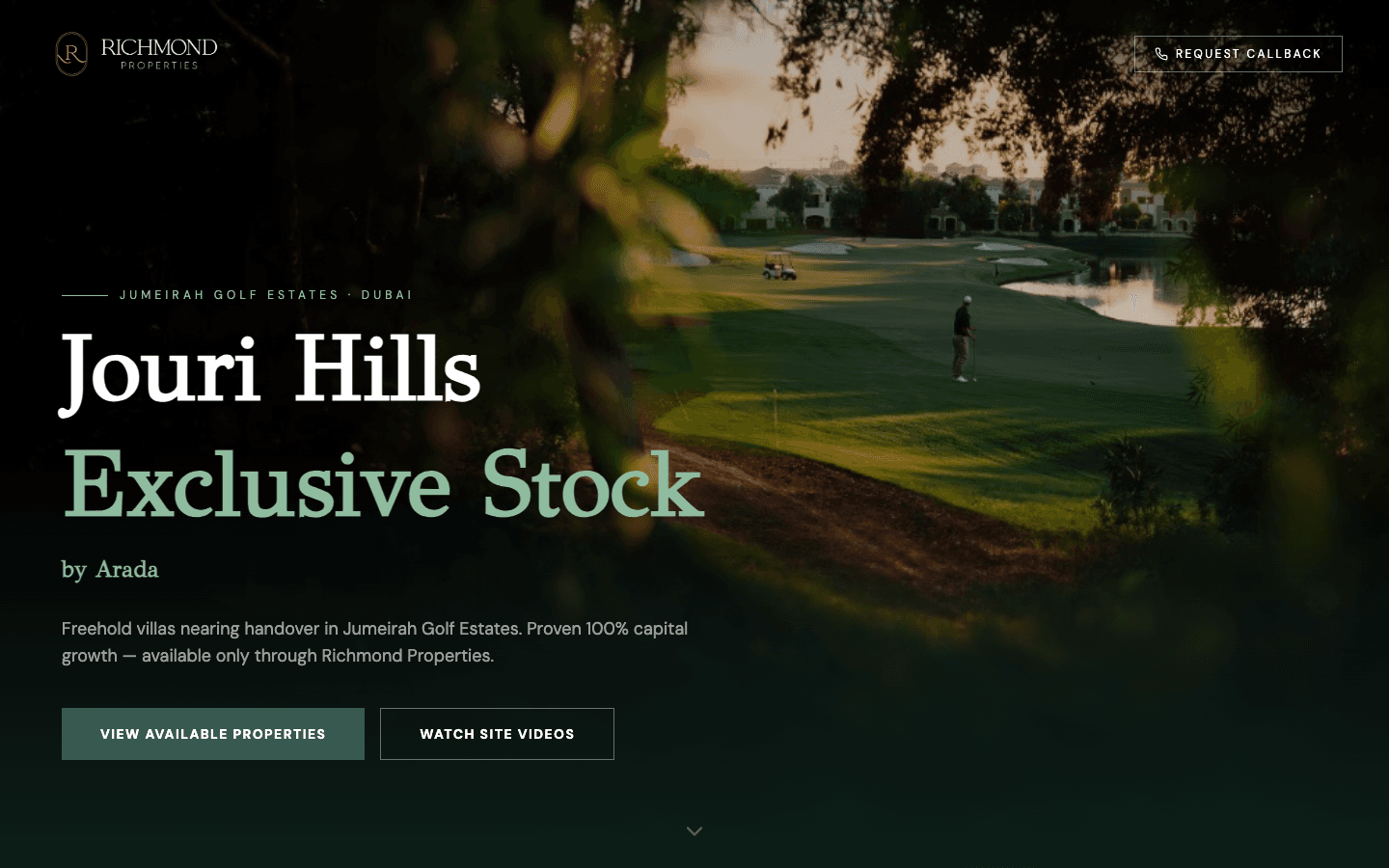 Jouri Hills homepage screenshot