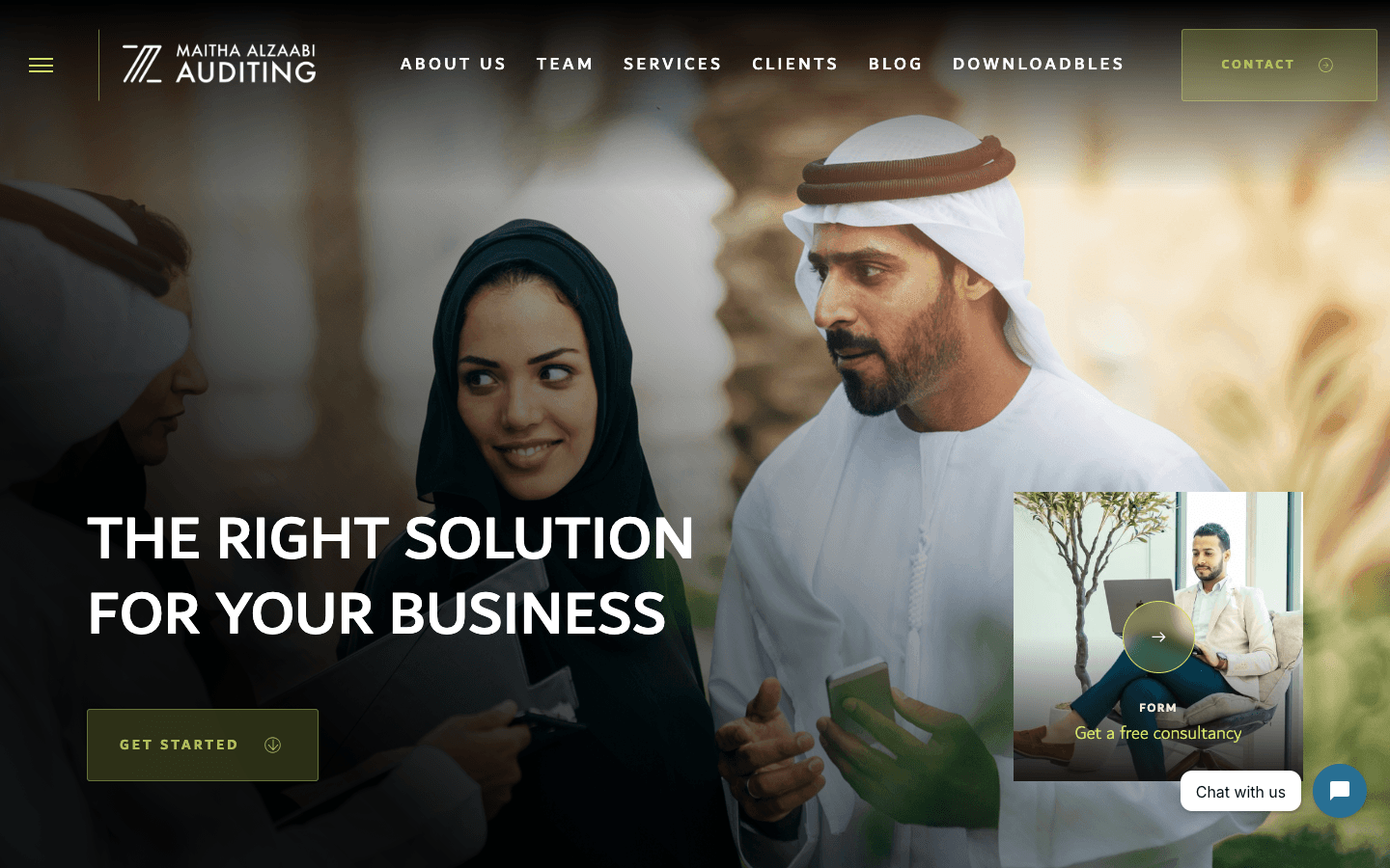 MZ Auditing homepage screenshot
