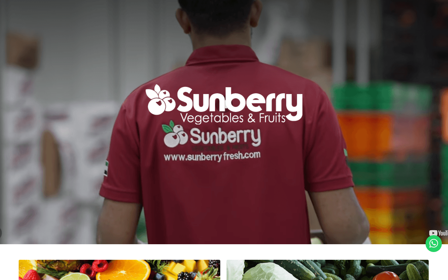 Sunberry Fresh homepage screenshot
